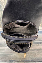 Load image into Gallery viewer, COW PRINT CROSSBODY SLING BAG PURSE : Black
