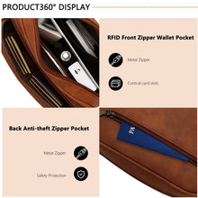 Load image into Gallery viewer, SOLID VEGAN LEATHER CROSSBODY BAG SHOULDER PURSE: Brown
