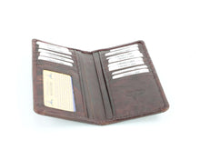 Load image into Gallery viewer, Tooled leather floral filigree Western rodeo wallet #AB W 10
