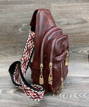 Load image into Gallery viewer, SOLID CROSSBODY SLING BAG PURSE  : Burgundy

