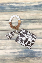 Load image into Gallery viewer, PRINTED SILICONE BEADED BRACELET CARD HOLDER KEYCHAIN
