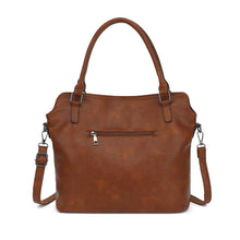 Load image into Gallery viewer, COW HANDBAG TOTE BAG CROSS BAG CLUTCH PURSE SET : Brown
