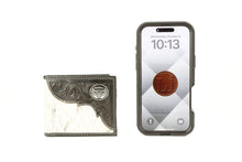 Load image into Gallery viewer, Western Bifold Wallet with Filigree Tooling &amp; Concho: Long Horn
