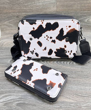 Load image into Gallery viewer, COW CROSSBODY HANDBAG PURSE WALLET
