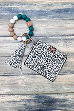 Load image into Gallery viewer, SILICONE BEADED BRACELET CARD HOLDER KEYCHAIN
