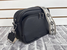 Load image into Gallery viewer, SOLID VEGAN LEATHER CROSSBODY BAG SHOULDER PURSE: Black
