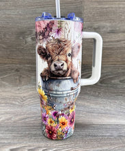 Load image into Gallery viewer, HIGHLAND COW  STAINLESS STEEL TUMBLERS CUP 40oz
