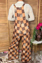 Load image into Gallery viewer, Western cowboy checkered women's boutique jumpsuit XCH17204: 2XL (US 20-22)
