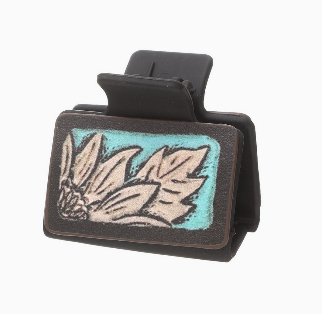 Pop of Turquoise Hair Clip